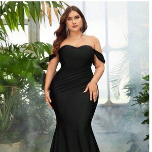 off the shoulder long mermaid dress